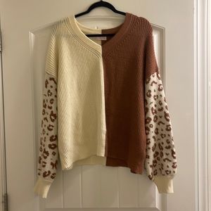 Pink lily v-neck sweater